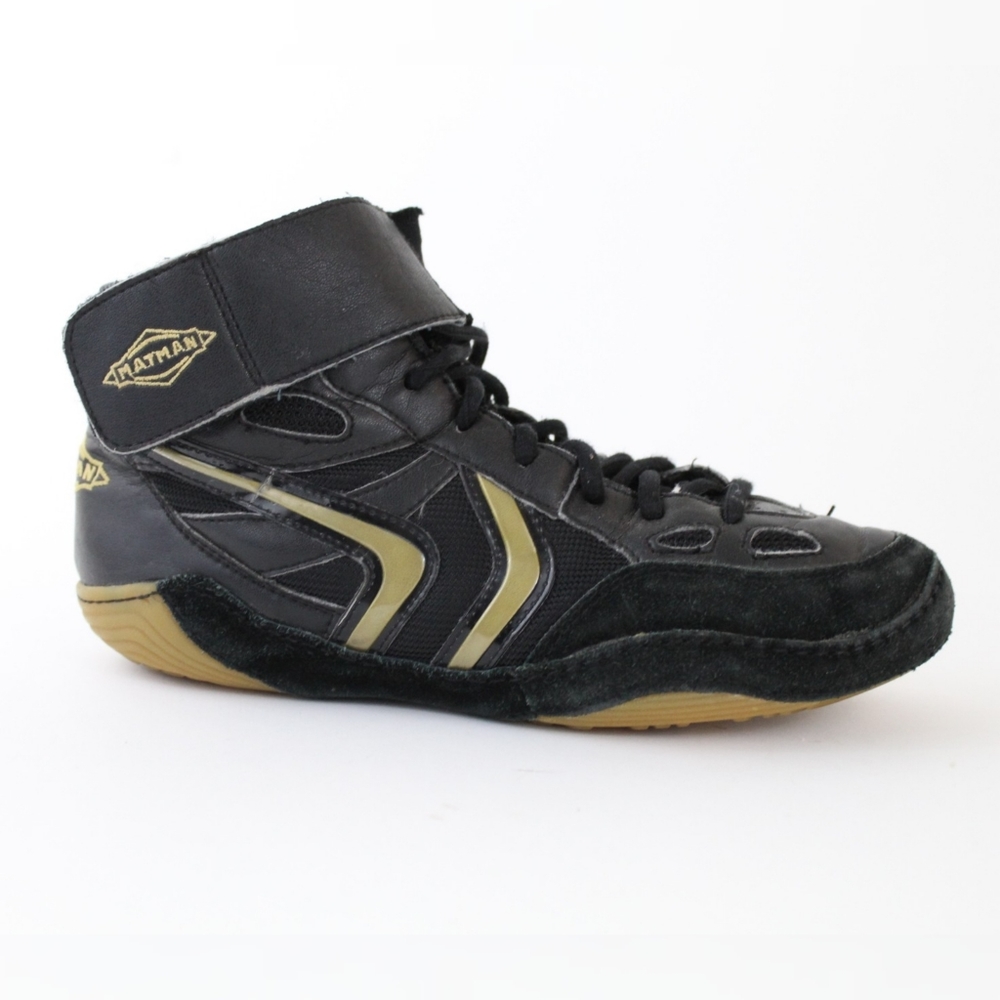 Matman Youth Wrestling Shoes Black Gold Size 5